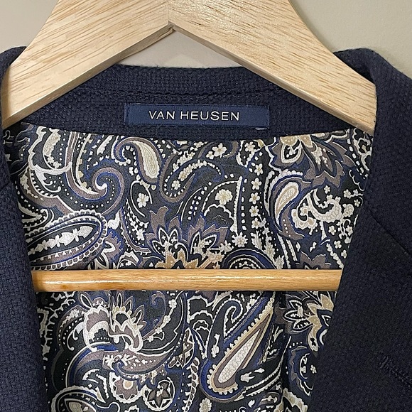 Van Heusen Men’s Blazer/Suit Jacket in Navy, Relaxed Fit Size 100 Reg, Size M - Picture 3 of 4
